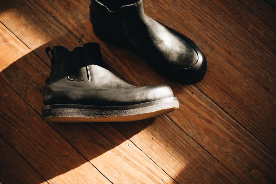 Botas de cuero de marca reconocida