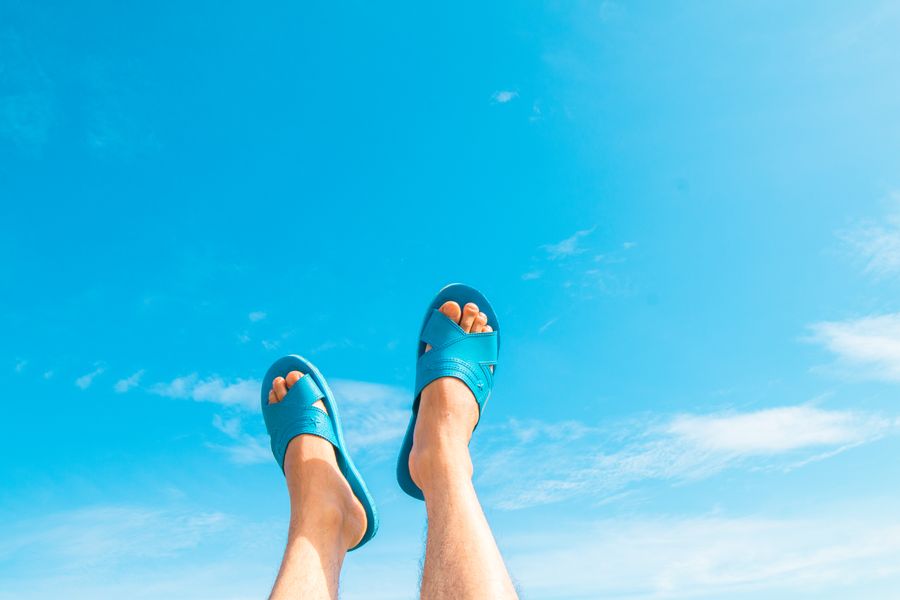 sandalias deslizantes azules verano 1 Sandalias deslizantes azules para verano